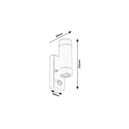 APLICA  MEDINA 8835 CU SENZOR NEGRU MAT TRANSPARENT GU10 2 10W [1]