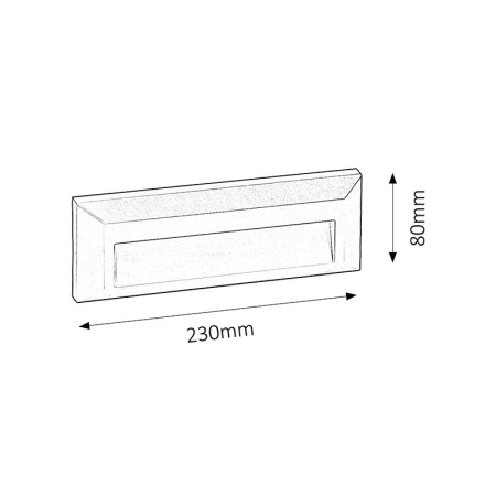 APLICA  PUEBLO 8011 PENTRU ILUMINAT EXTERIOR GRI ALB LED 1.6W 23X2.7X8CM [1]