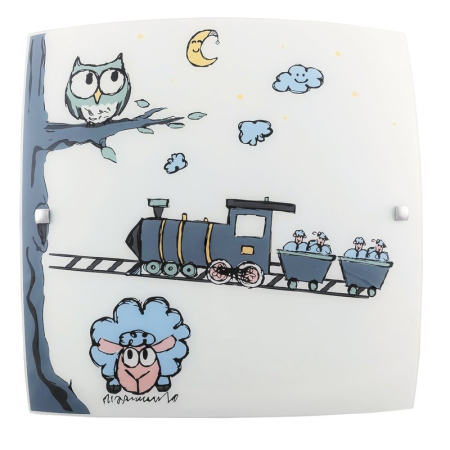 PLAFONIERE COPII - APLICA  SHEPHERD 4557 PENTRU COPII MULTICOLOR ALB E27 2X60W 40X40CM