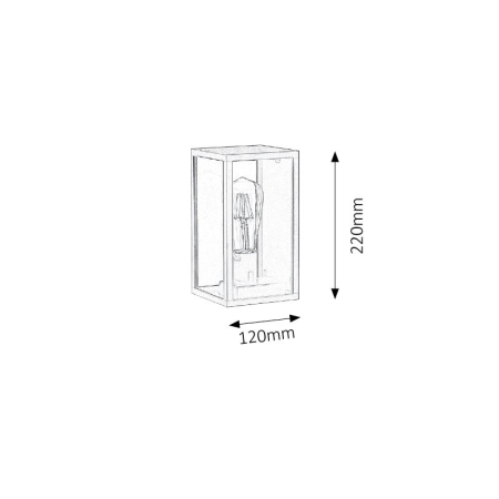 APLICA TOPEKA 8140 DE EXTERIOR TRANSPARENT E27 1X60W 22X12X12CM [1]