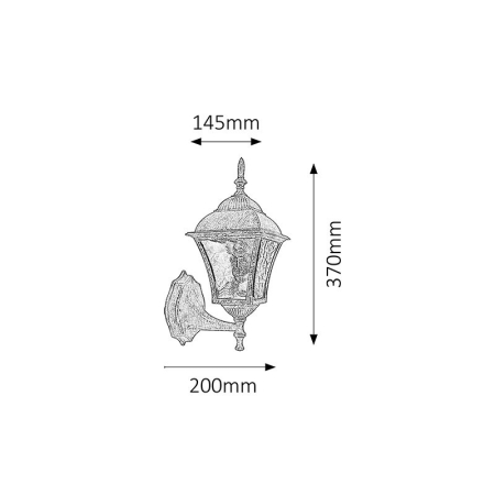 APLICA TOSCANA AURIU ANTIC E27 1X60W D205X145X370MM [1]