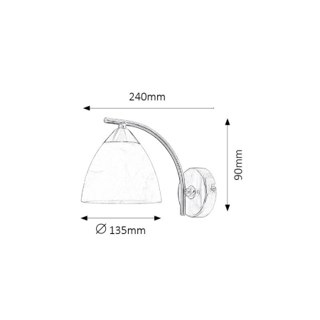 APLICA RABALUX TRISTAN 7201 ALB E14 1X40W D135X150MM [1]