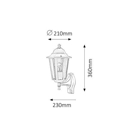 APLICA  VELENCE 8217 CU SENZOR NEGRU E27 1X60W 360MM [1]