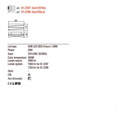 APLICA ZIGO LED ALB 1X26W LC [1]
