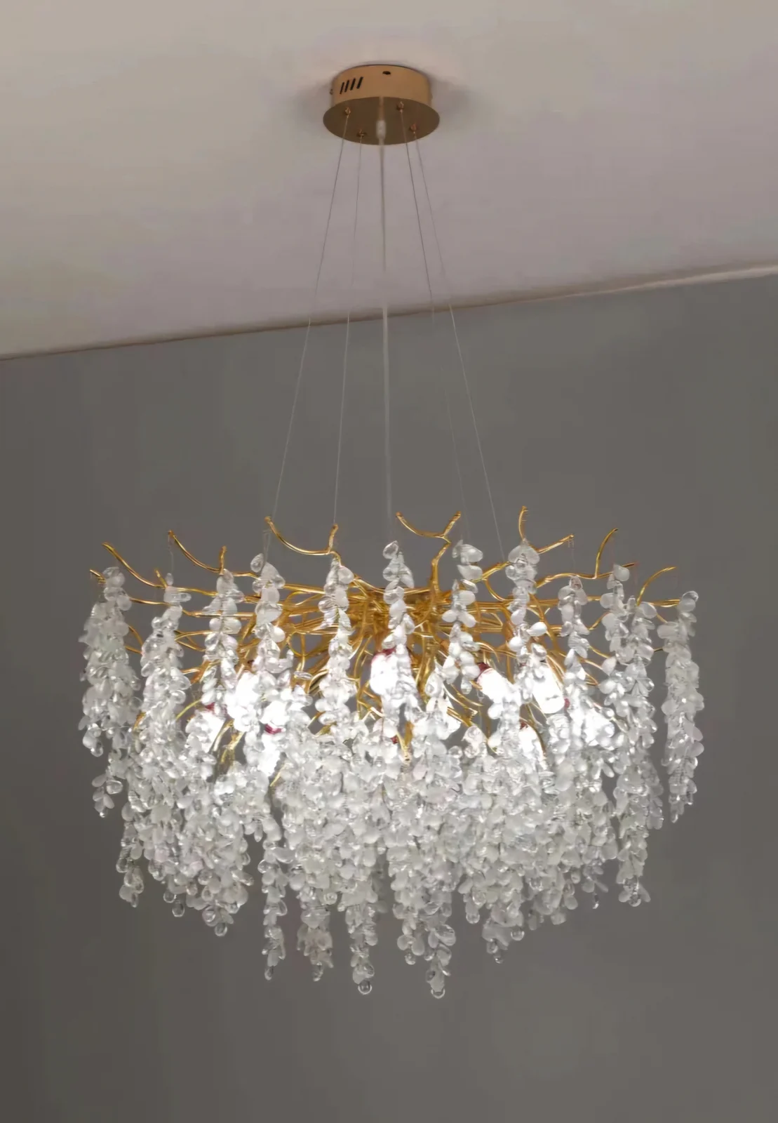 CANDELABRE CRISTAL & PENDULE - CANDELABRU CRISTAL AURIU 10XG9 80CM