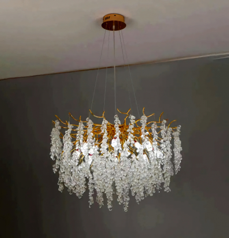 CANDELABRE CRISTAL & PENDULE - CANDELABRU CRISTAL AURIU 8XG9 60CM