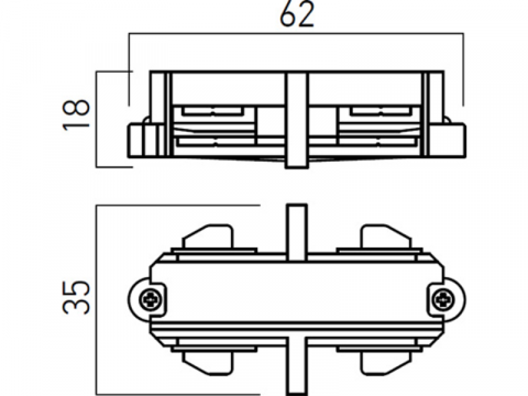 CONECTOR LINIAR MINITRAK BK PT.SINA 1 CANAL [1]