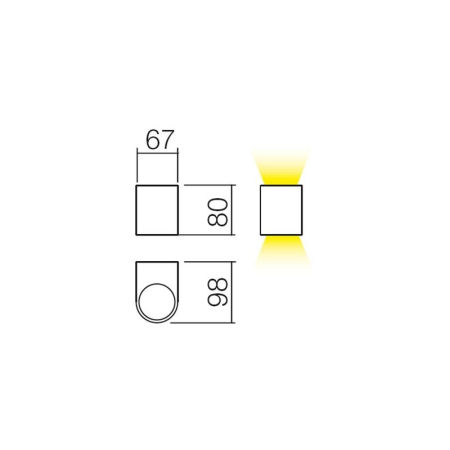 FELINAR APLICA  SCAN  GU10 1X7W GRI 220V [3]