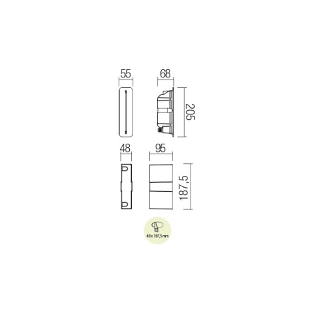 FELINAR LED REDO LINE 9332 ST 1X3W DG IP65 AP. [1]