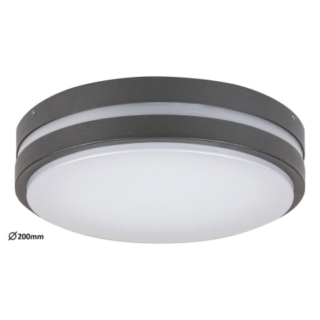 ■  ILUMINAT DE EXTERIOR - Felinar plafoniera exterior Rabalux Hamburg 8847 LED antracit 720lm 4000K IP44 A+
