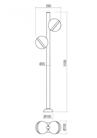 FELINAR RED. MAGNUS LED 2X10W IP54 DG 3000K [1]