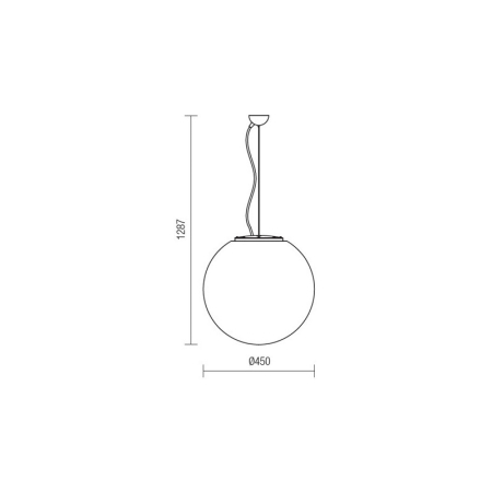 FELINAR BALOO 9975 E27 1X23W OPAL IP44 SUSP. 45CM [1]