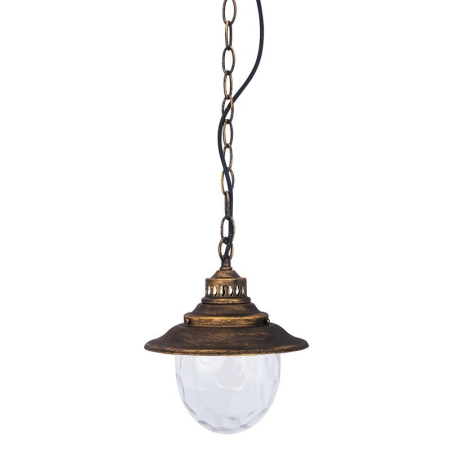 ■  ILUMINAT DE EXTERIOR - Felinar suspensie exterior R. Barcelona 8678 auriu antic E27 60W IP43