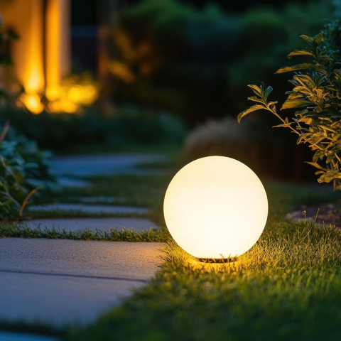 ■  ILUMINAT DE EXTERIOR - GLOB ALB CU DULIE E27 PENTRU EXTERIOR