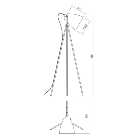 LAMPADAR  ARNE - 1X42W; E27; NEGRU [1]