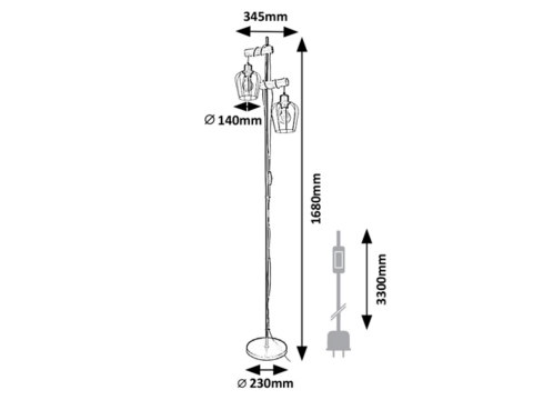 LAMPADAR FABIAN 2X40W E27 [1]