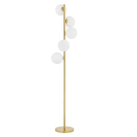 LAMPADARE MODERNE - LAMPADAR GLOB ALB/AURIU 5XG9