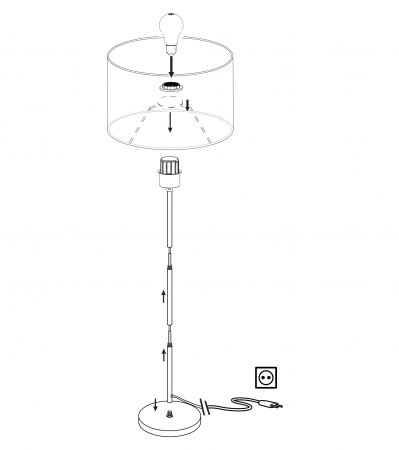LAMPADAR  PASTERI 1X60W E27  NICHEL SATIN H1575: D280 :IP20 CU INTRERUPATOR [2]