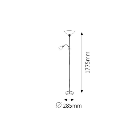 LAMPADAR DIANA 4067 ALB E27 G45 1X60W + E14 1X40W D230X1720MM [1]