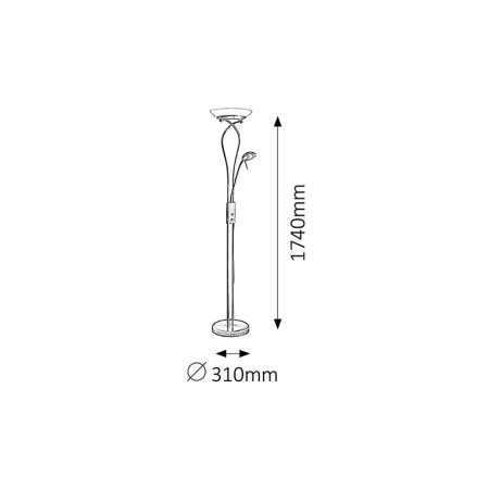 LAMPADAR  GAMMA 4077 R7S 1 230W + G9 1X40W D250X1780MM [2]
