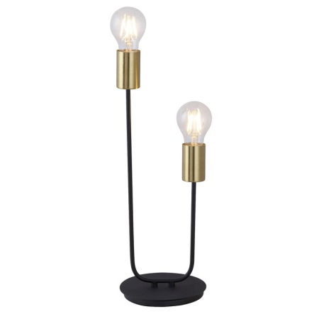 ■ CORPURI DE ILUMINAT - LAMPADAR LANNY 4560 NEGRU AURIU E27 2X15W
