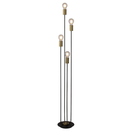 ■ CORPURI DE ILUMINAT - LAMPADAR  LANNY 4561 NEGRU AURIU E27 4X15W