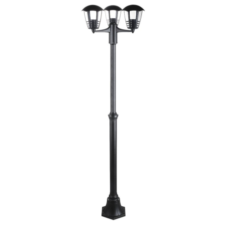 ■  ILUMINAT DE EXTERIOR - LAMPADAR MARSEILLE 8569 EXTERIOR NEGRU E27 3X60W D496X1900MM