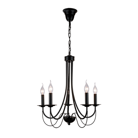 ■ ILUMINAT DE INTERIOR - LUSTRA ANGELA 5X40W NEGRU