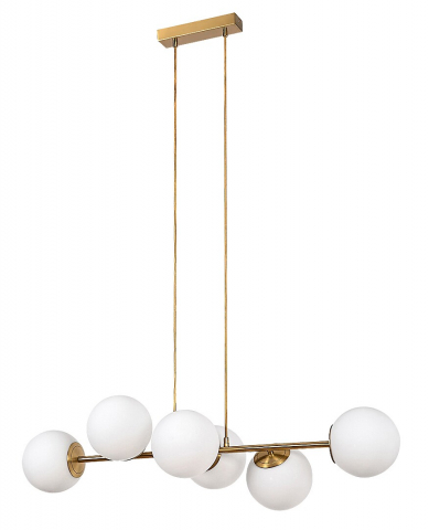 CANDELABRE MODERNE & PENDULE - LUSTRA KIARA  AURIE GLOB ALB 6X35W E27