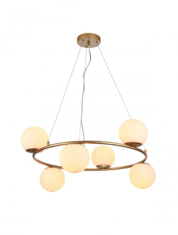 ■ ILUMINAT DE INTERIOR - LUSTRA BOWLING  AURIE GLOB ALB 6XE14