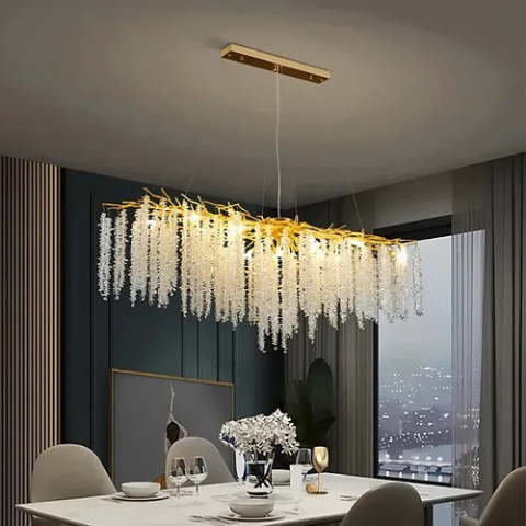 CANDELABRE CRISTAL & PENDULE - LUSTRA CRISTAL 1000X300MM