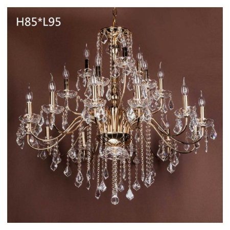 CANDELABRE CRISTAL & PENDULE - LUSTRA CRISTAL 2337/36