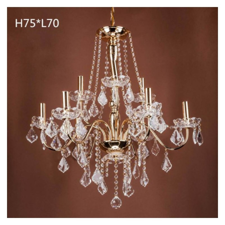 CANDELABRE CRISTAL & PENDULE - LUSTRA CRISTAL 2337/9 9xE14
