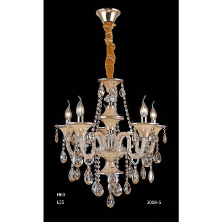 CANDELABRE CRISTAL & PENDULE - LUSTRA CRISTAL 3008/3
