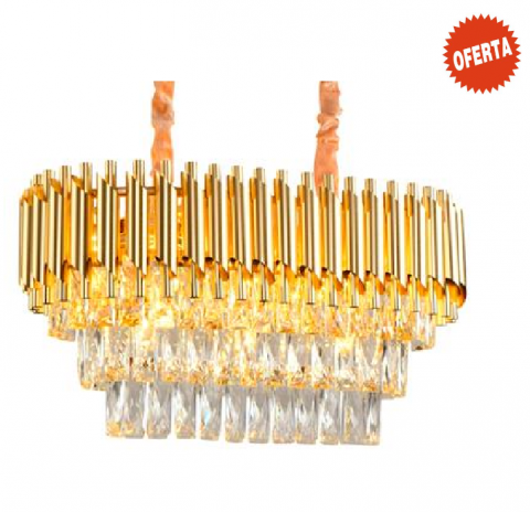 CANDELABRE CRISTAL & PENDULE - LUSTRA de CRISTAL - 80x40; AURIE