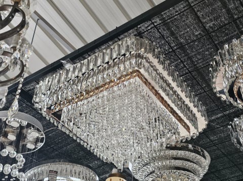 ■ ILUMINAT DE INTERIOR - LUSTRA CRISTAL 80X80CM LED