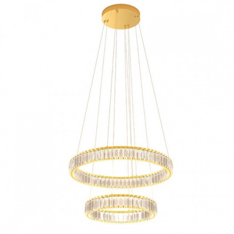 ■ ILUMINAT DE INTERIOR - LUSTRA CRISTAL AKALA LED IAK PR S+M alb cald 3000K, D.400cm+600cm