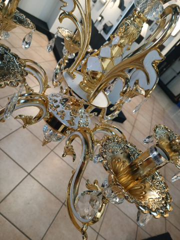 LUSTRA CRISTAL ALB+AURIU 6XE14 [2]