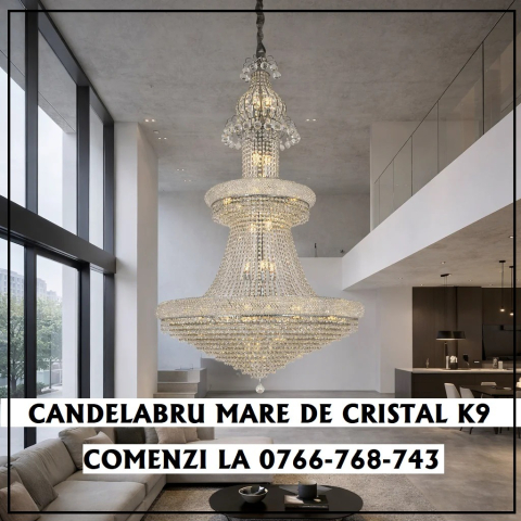 ■ ILUMINAT DE INTERIOR - LUSTRA CRISTAL ARGINTIE 1200X2200 GD