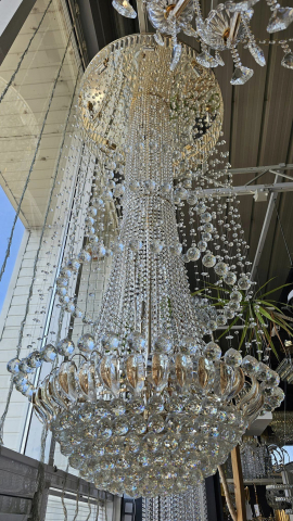 CANDELABRE CRISTAL & PENDULE - LUSTRA CRISTAL AURIE DIAMETRUL 800X1800 MM