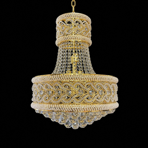 ■ ILUMINAT DE INTERIOR - LUSTRA CRISTAL AURIU 14XE14