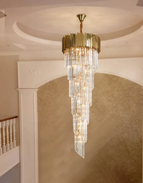 CANDELABRE CRISTAL & PENDULE - LUSTRA CRISTAL CASA SCARII AURIE 33XE14 D720X1600H