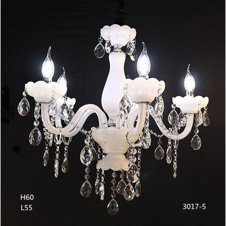 CANDELABRE CRISTAL & PENDULE - LUSTRA CRISTAL DECO 3017-5