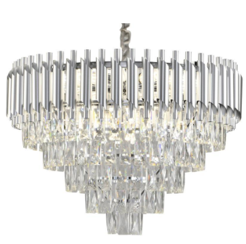 CANDELABRE CRISTAL & PENDULE - LUSTRA de CRISTAL K9 - GRI; 9xE14