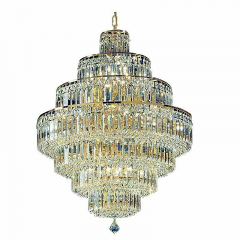 ■ ILUMINAT DE INTERIOR - LUSTRA de CRISTAL CAPULO - H 105 CM - DIAMETRUL 58 CM