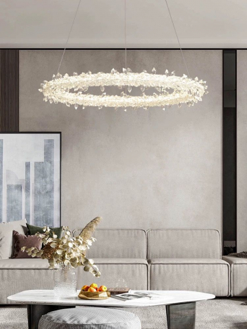 LUSTRA CRISTAL LED CU TELECOMANDA 1X80W  D400MM [1]