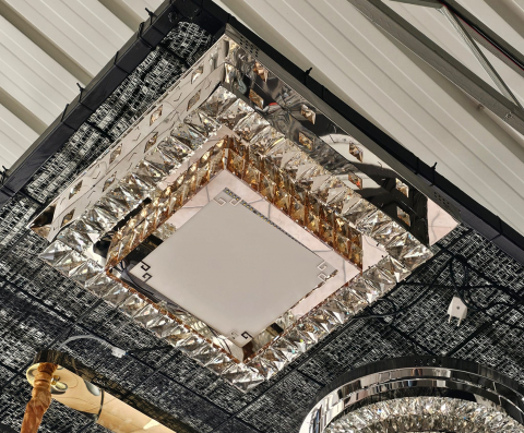 PLAFONIERE CRISTAL - PLAFONIERA LED CRISTAL PATRATA 1X90W