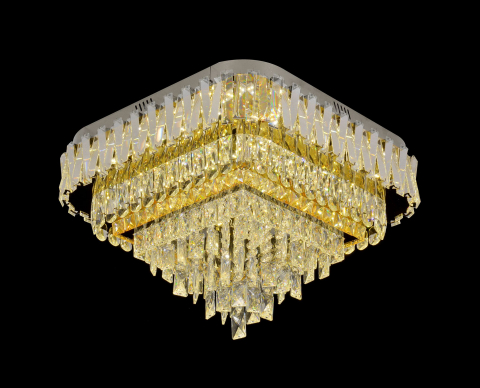 CANDELABRE CRISTAL & PENDULE - LUSTRA CRISTAL PATRATA 500X500 1X112W