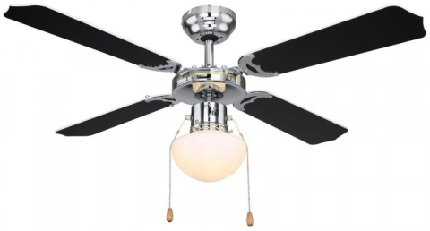 ■ ILUMINAT DE INTERIOR - Lustra cu ventilator 3 viteze 1 x E27, lemn