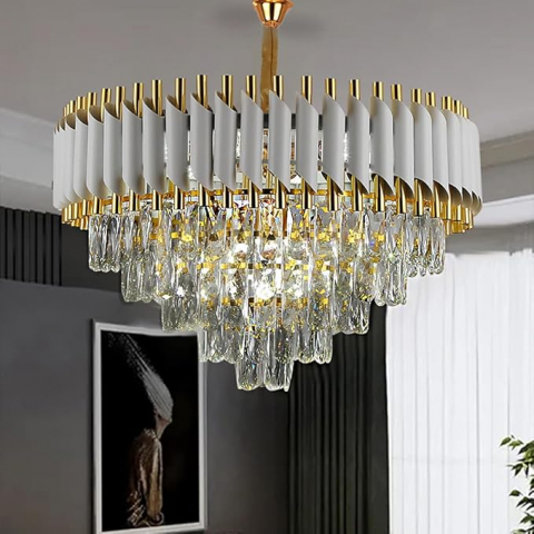 LUSTRA DE CRISTAL - ALB-AURIU (50CM) 5XE14 [1]